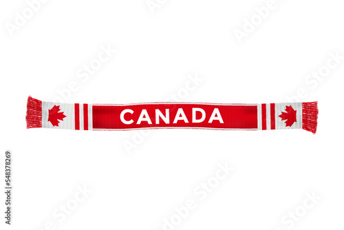 Canada flag scarf football fans vector art illustration