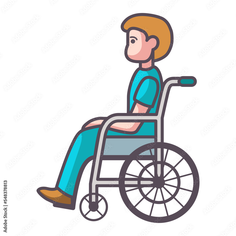 Man in wheelchair icon Man in wheelchair icon