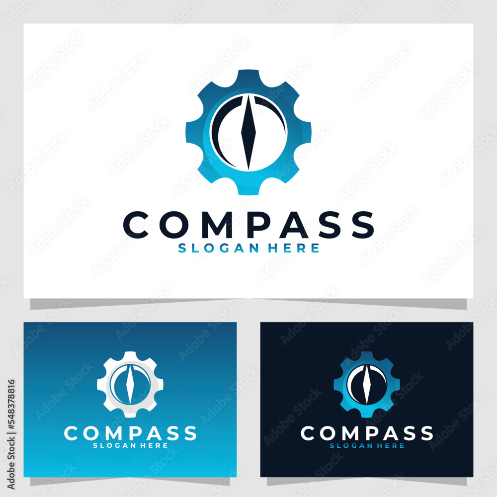 compass logo vector design template