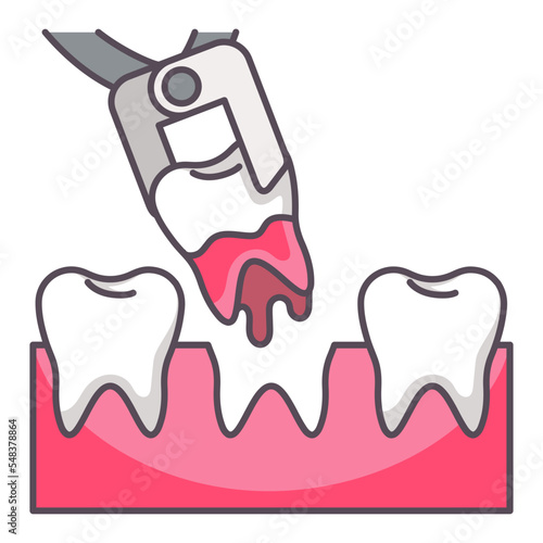 Tooth extraction icon
