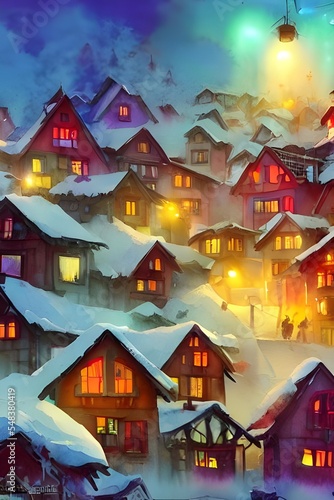 I am standing in the middle of a village made entirely out of gingerbread houses. The air is thick with the smell of sugar and cinnamon. Every house is decorated with colourful icing, lollipops and ca