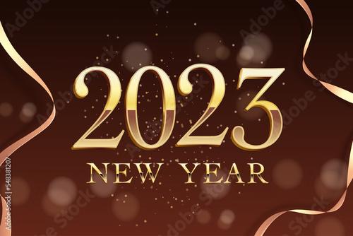 2023 Happy New Year Background Design. Greeting Card, Banner, Poster. Vector Illustration.