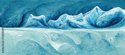 Wallpaper Mural Abstract ice blue glacier dune curves and folds, highly detailed frozen and solidified rocky surface texture. Close-up background art resource. Torontodigital.ca