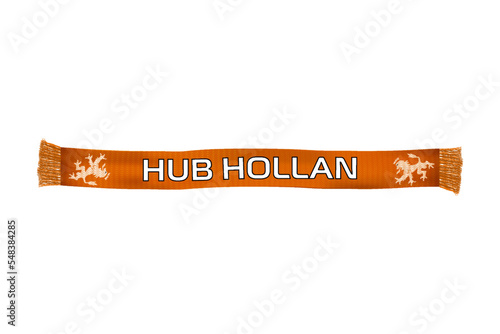 Netherland flag scarf football fans vector art illustration
