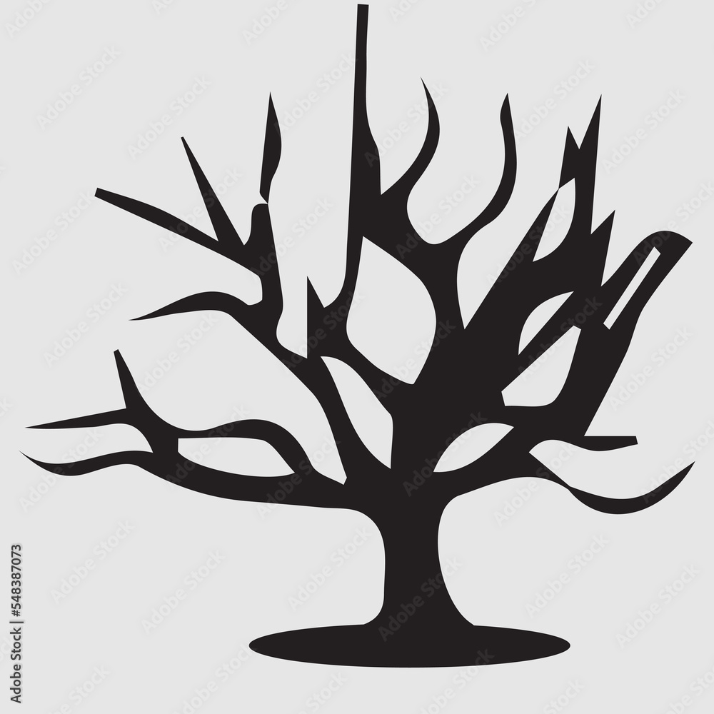 Vector illustration : set of silhouettes of trees Vector illustration : set of silhouettes of trees