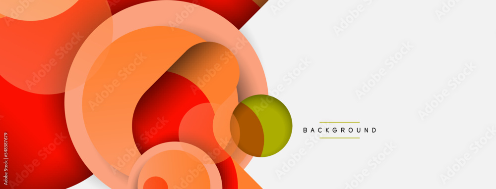Creative geometric wallpaper. Minimal abstract background. Circles composition vector illustration for wallpaper banner background or landing page Creative geometric wallpaper. Minimal abstract background. Circles composition vector illustration for wallpaper banner background or landing page