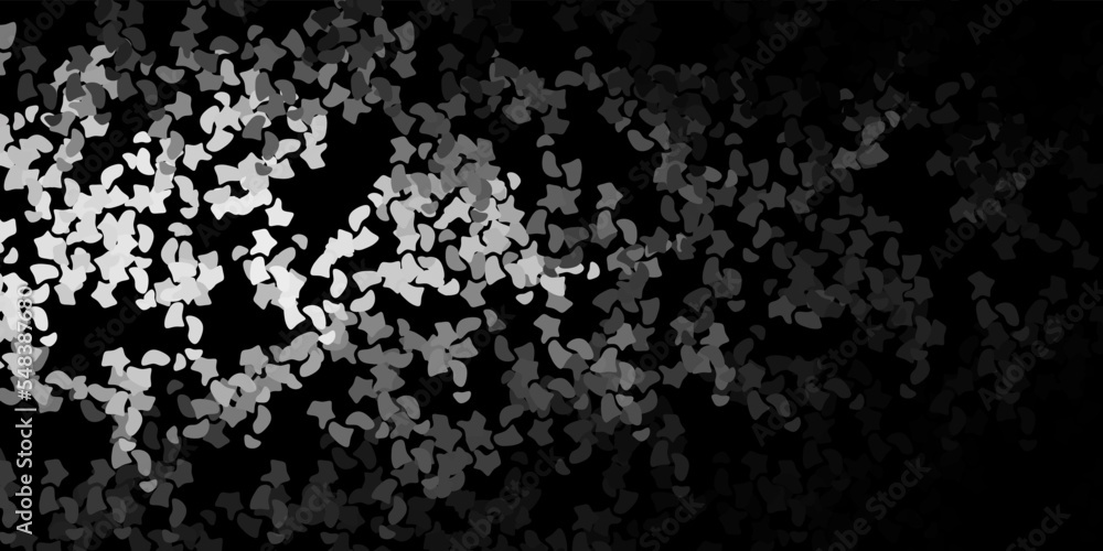 Dark gray vector backdrop with chaotic shapes. Dark gray vector backdrop with chaotic shapes.