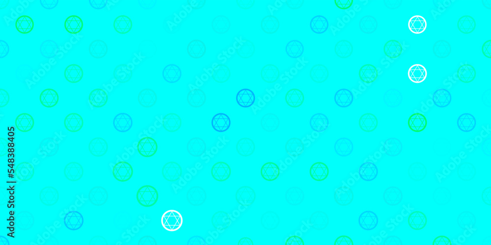 Light Green vector pattern with magic elements.