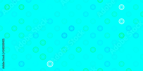 Light Green vector pattern with magic elements.