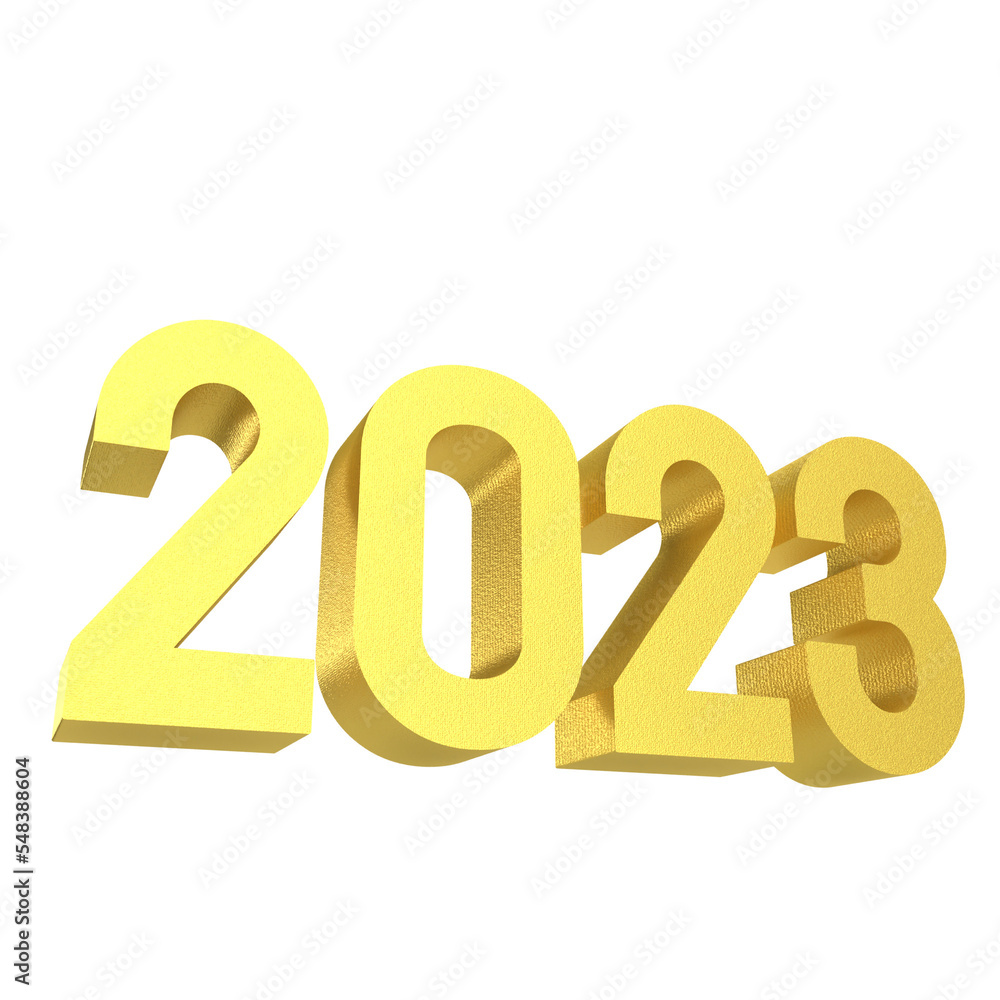 2023 gold number for new year concept 2023 gold number for new year concept