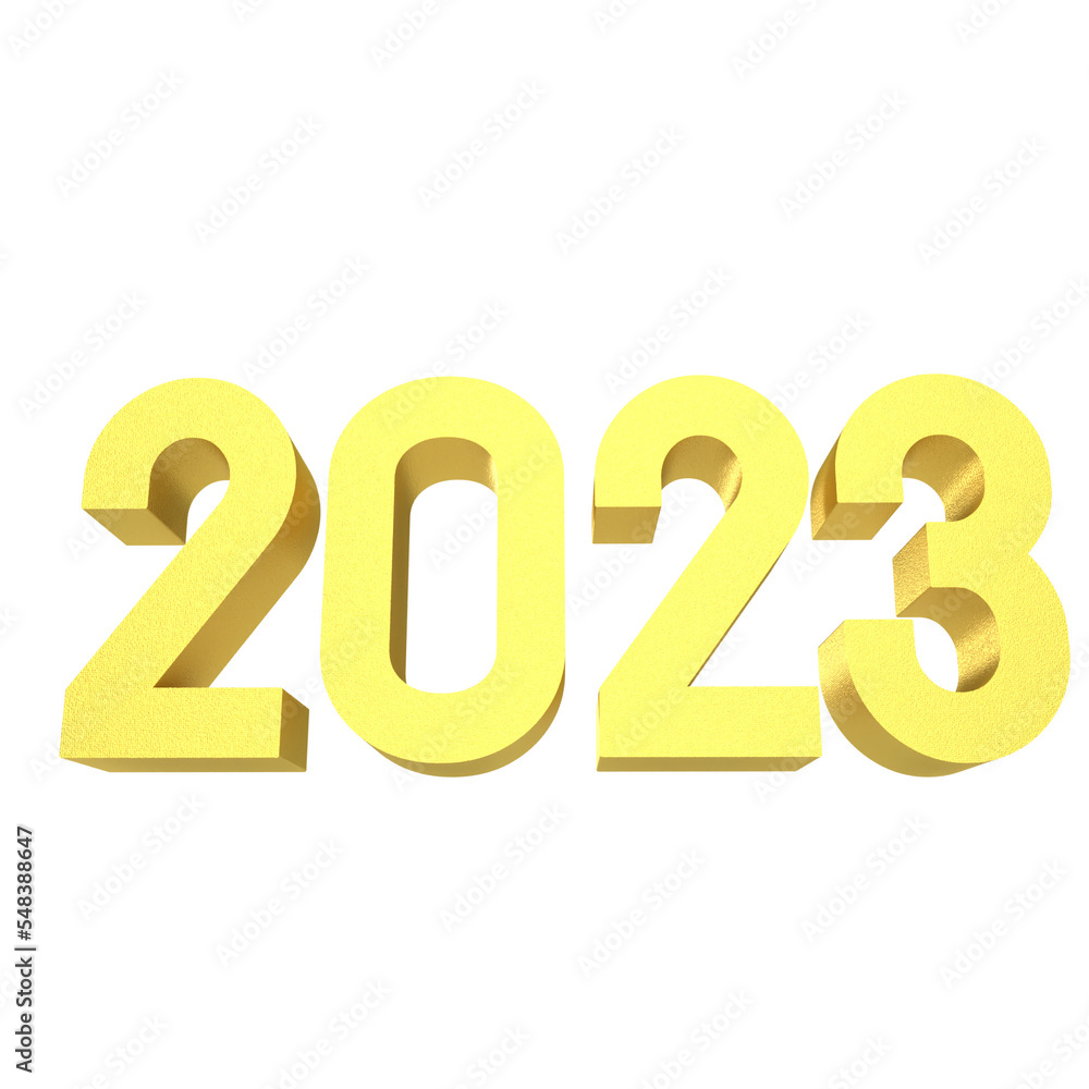 2023 gold number for new year concept 2023 gold number for new year concept