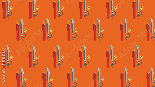 Ofange de Obá e velas