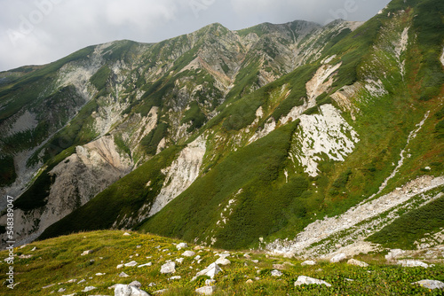 そびえ立つ立山の山々