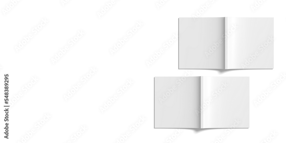 Blank square magazine illustration with copyspace. 3D Render. Blank square magazine illustration with copyspace. 3D Render.
