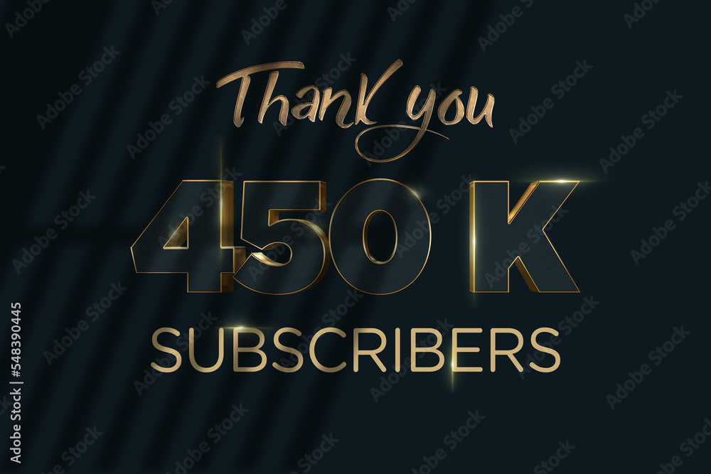 450 K subscribers celebration greeting banner with Luxury Design 450 K subscribers celebration greeting banner with Luxury Design