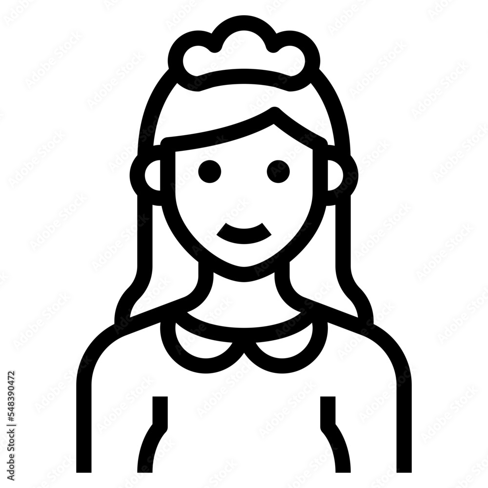 Obraz premium maid outline icon