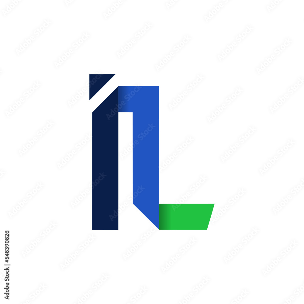 Modern initial letter I and N logo Modern initial letter I and N logo