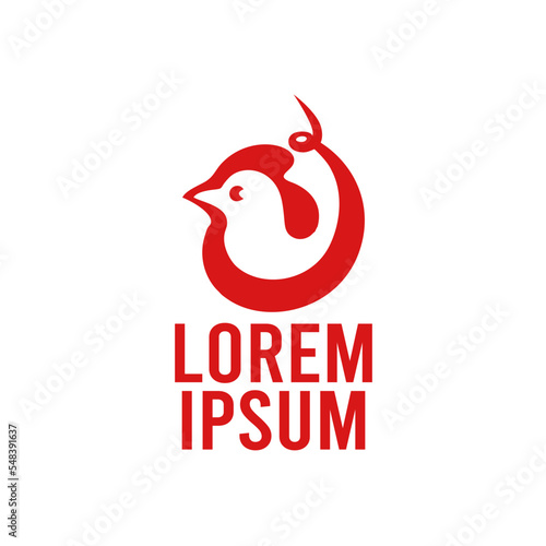 bird chick logo flat logo