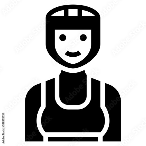 boxer glyph icon