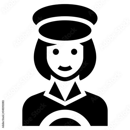 taxi driver glyph icon