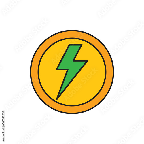 Free Download power and energy icon, flat icon vector design use for websites and apps. - GFXLoad