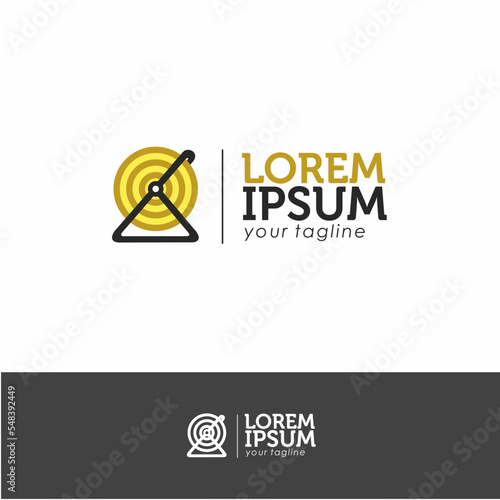 Logotype line Wire electric cable on a reel or drum icon isolated on grey background. Logo design template element. Vector