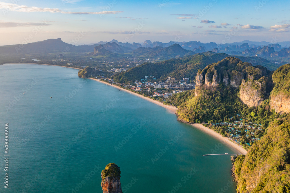 Obraz premium Aerial view of Ao Nang Beach in Krabi, Thailand