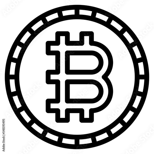 bitcoin outline icon