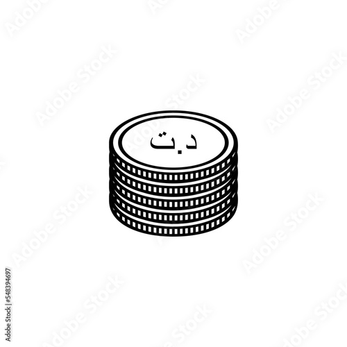 Tunisia Currency Icon Symbol, Tunisian Dinar, TND Sign. Vector Illustration