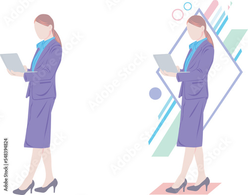 flat career woman illustration vector, graphic design