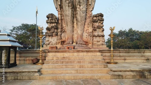 Statue of Gommateshwara, Made from granite, the giant monolithic statue dedicated to the Jain deity Lord Gommateshwara, also known as Bahubali photo