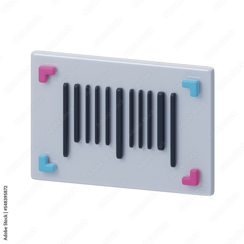 Barcode Scan 3D Icon Barcode Scan 3D Icon