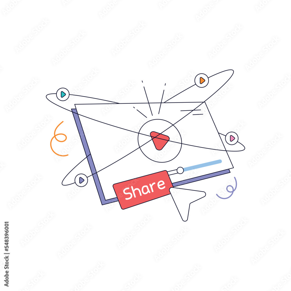 Grab flat animated design of media marketing Grab flat animated design of media marketing