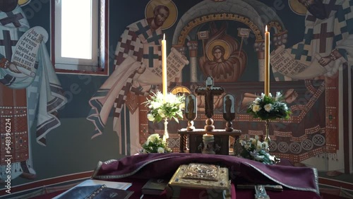 Interior Orthodox Church in Serbia photo