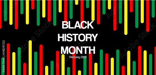 Black history month background brush flag
