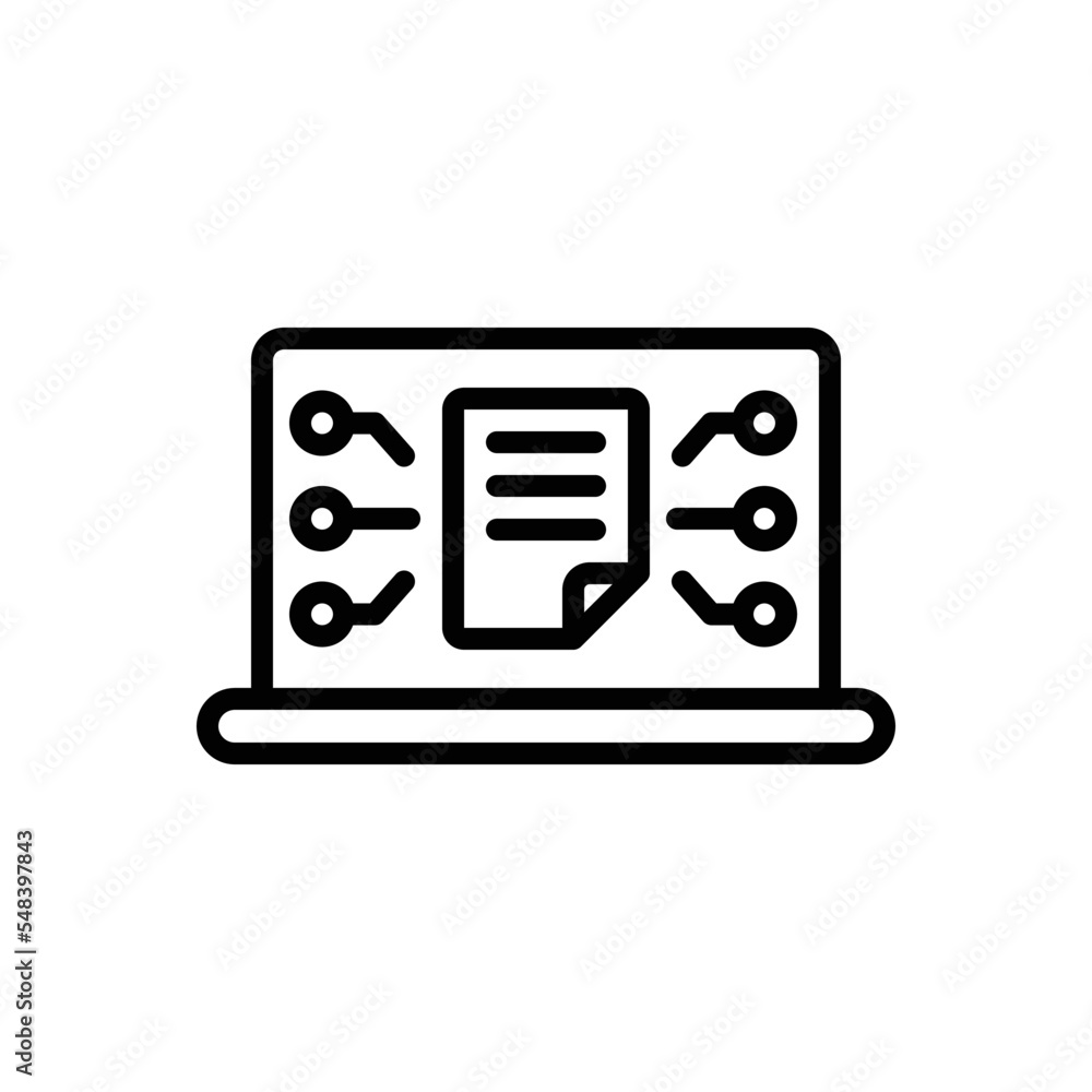 Black line icon for protocols Black line icon for protocols