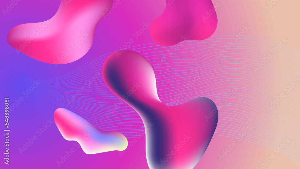 Trendy design template with fluid and liquid shapes. Abstract gradient backgrounds. Applicable for covers, websites, flyers, presentations, banners.