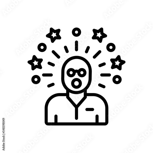 Black line icon for amazing