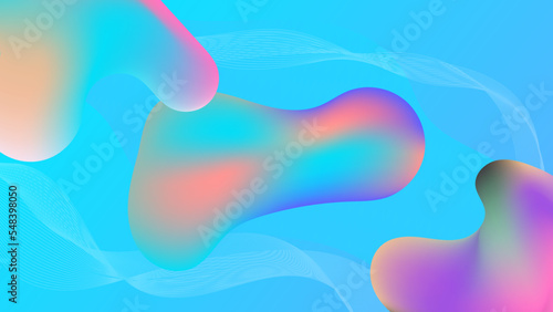 Trendy design template with fluid and liquid shapes. Abstract gradient backgrounds. Applicable for covers, websites, flyers, presentations, banners.