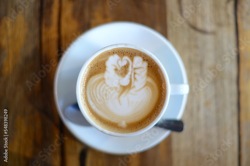Swan latte art