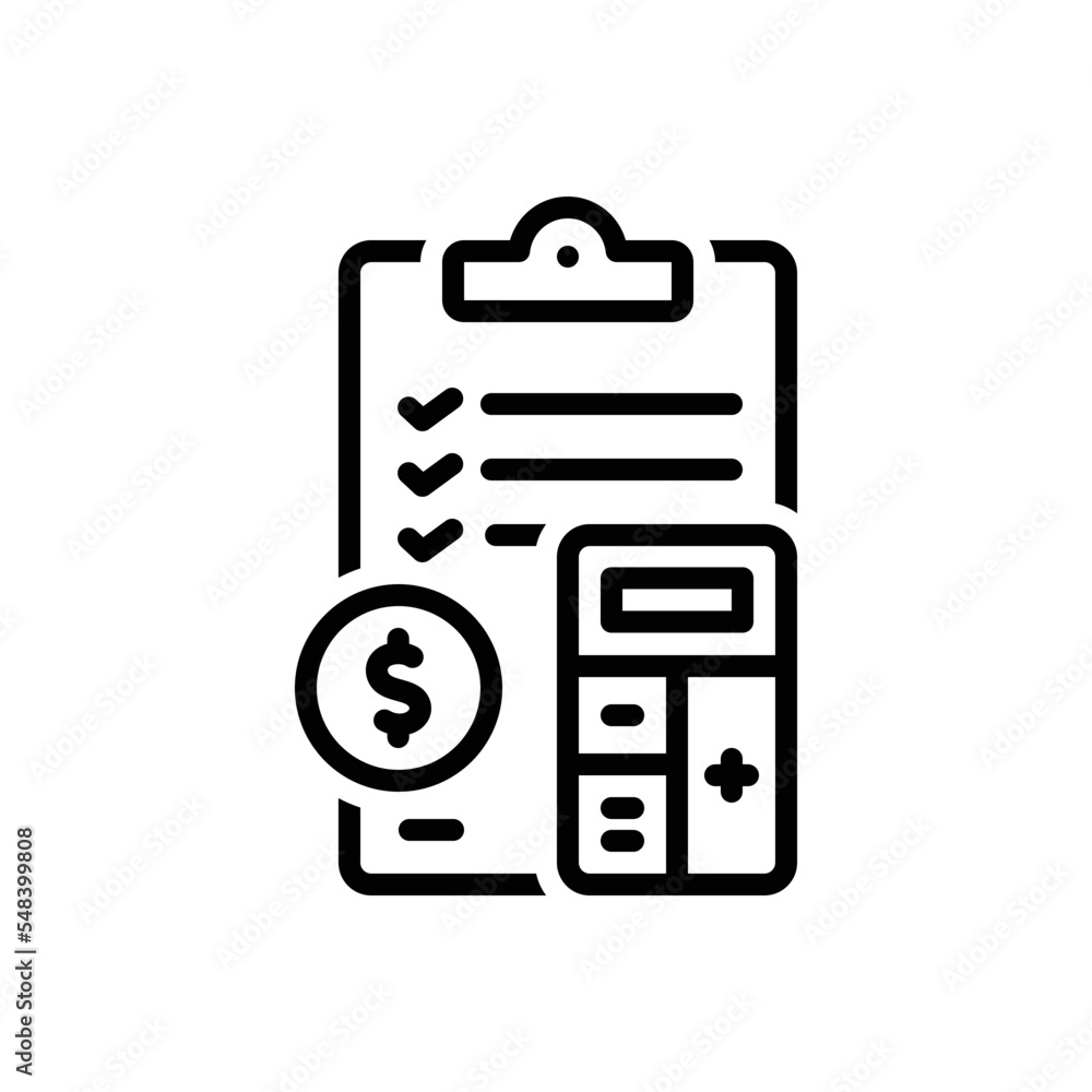 Black line icon for appraisal Black line icon for appraisal
