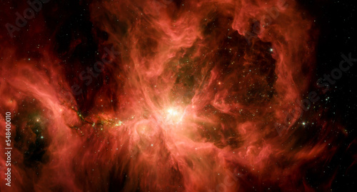 Fototapeta Naklejka Na Ścianę i Meble -  The Orion nebula, stars in orbit. Massive constellation of stars. Elements of this image furnished by NASA.