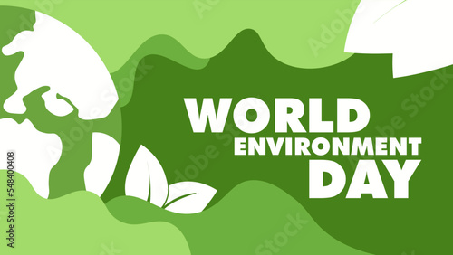 World environment day banner  earth day banner  green background  environment  banner.