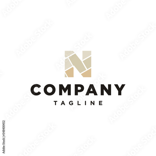 Free Download N Letter initial Floor Logo Template. - GFXLoad