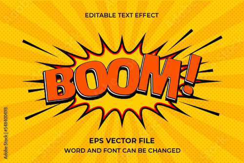 Boom comic text effect editable