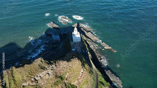 Hartland Quay, North Devon Coast, Aerial Drone September 2022, Prores 4K - Clip 10 photo