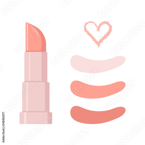 pink lipstick with brushstrokes of different colors