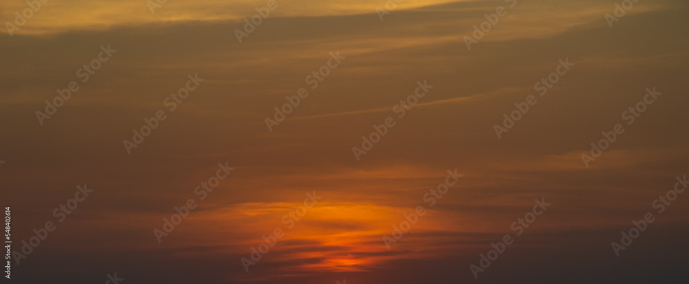 Orange Dusk Sky Backdrop Panorama Website Background Design Template