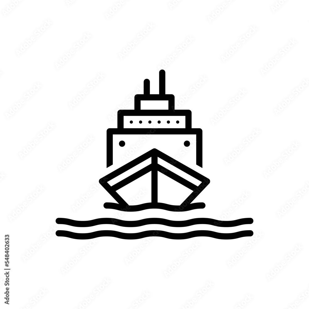 Black line icon for maritime Black line icon for maritime
