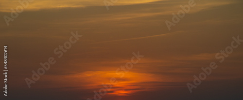 Orange Dusk Sky Backdrop Panorama Website Background Design Template